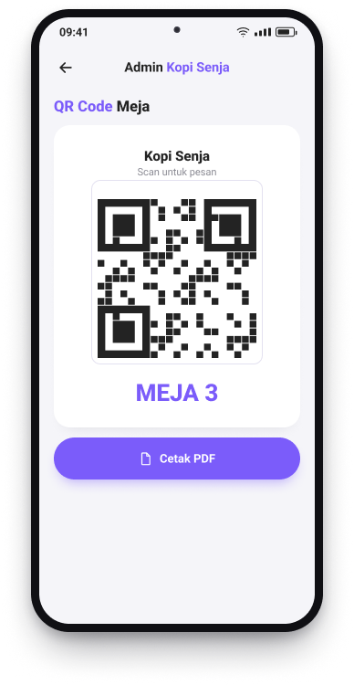 QR code meja